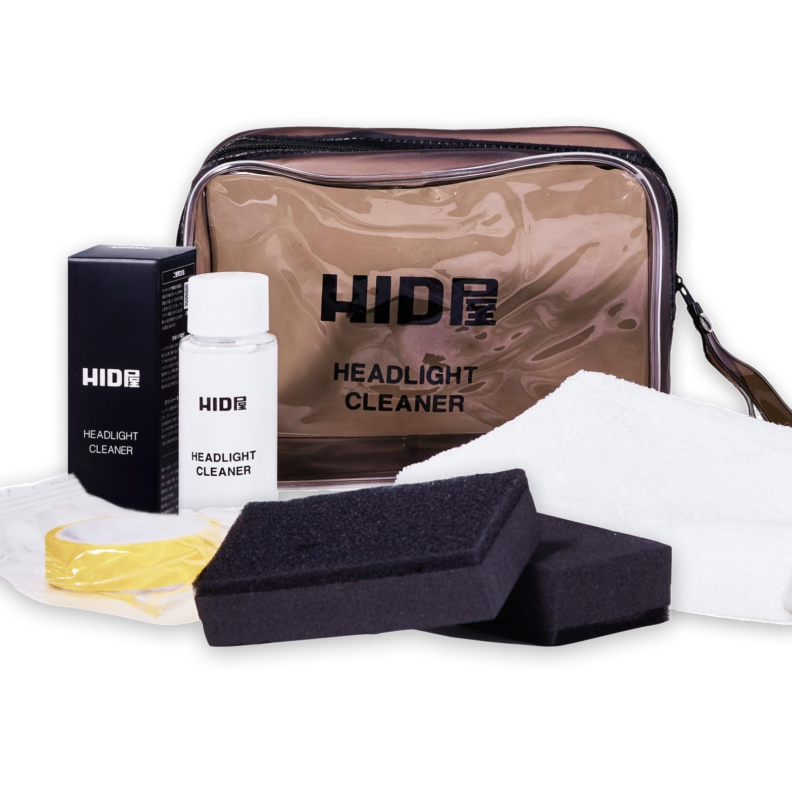 HID屋 ヘッドライト 黄ばみ クリーナー 黄ばみ除去剤 コーティング 50ml…