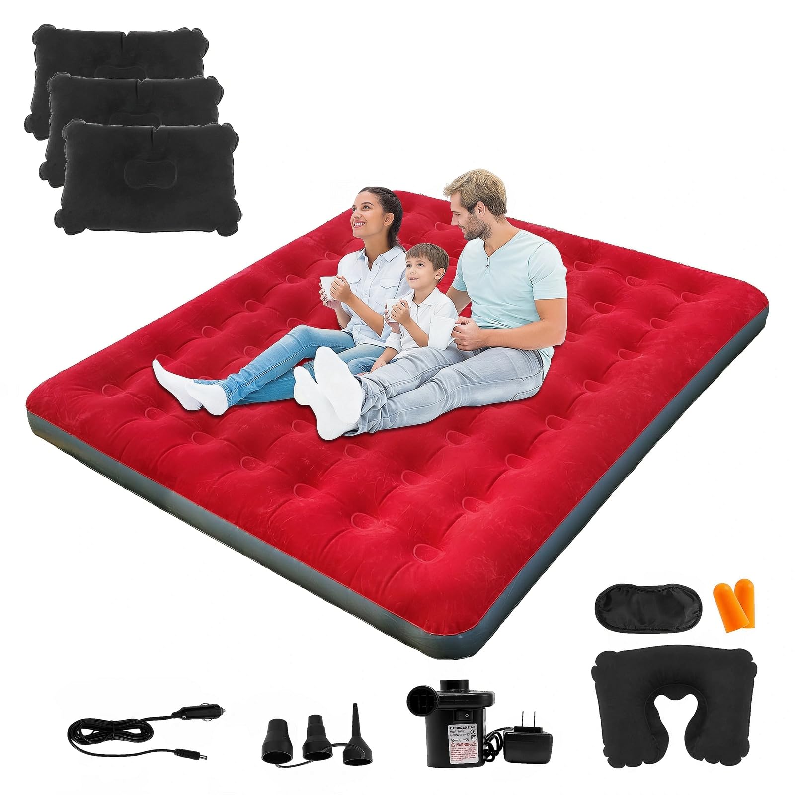 Onirii King Size Camping Air Mattress Bed with Air Pump