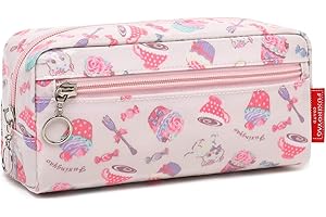FUXINGYAO Large Capacity Pencil Case in Delicate Light Pink