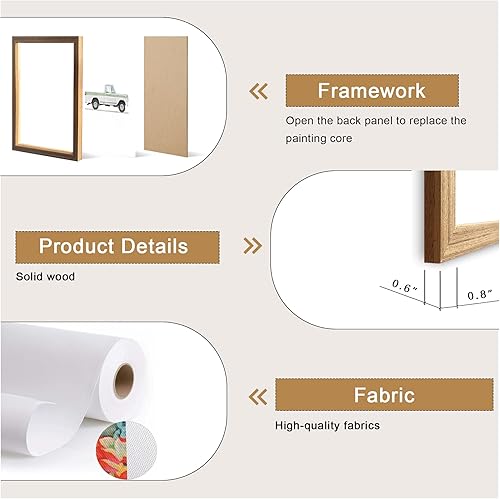 Miniatura 7 de Marco de acuarela de 8 x 10 x 6 pulgadas, impresión artística de automóvil clásico, arte de carreras, lienzo de carreras, arte de pared para niños,