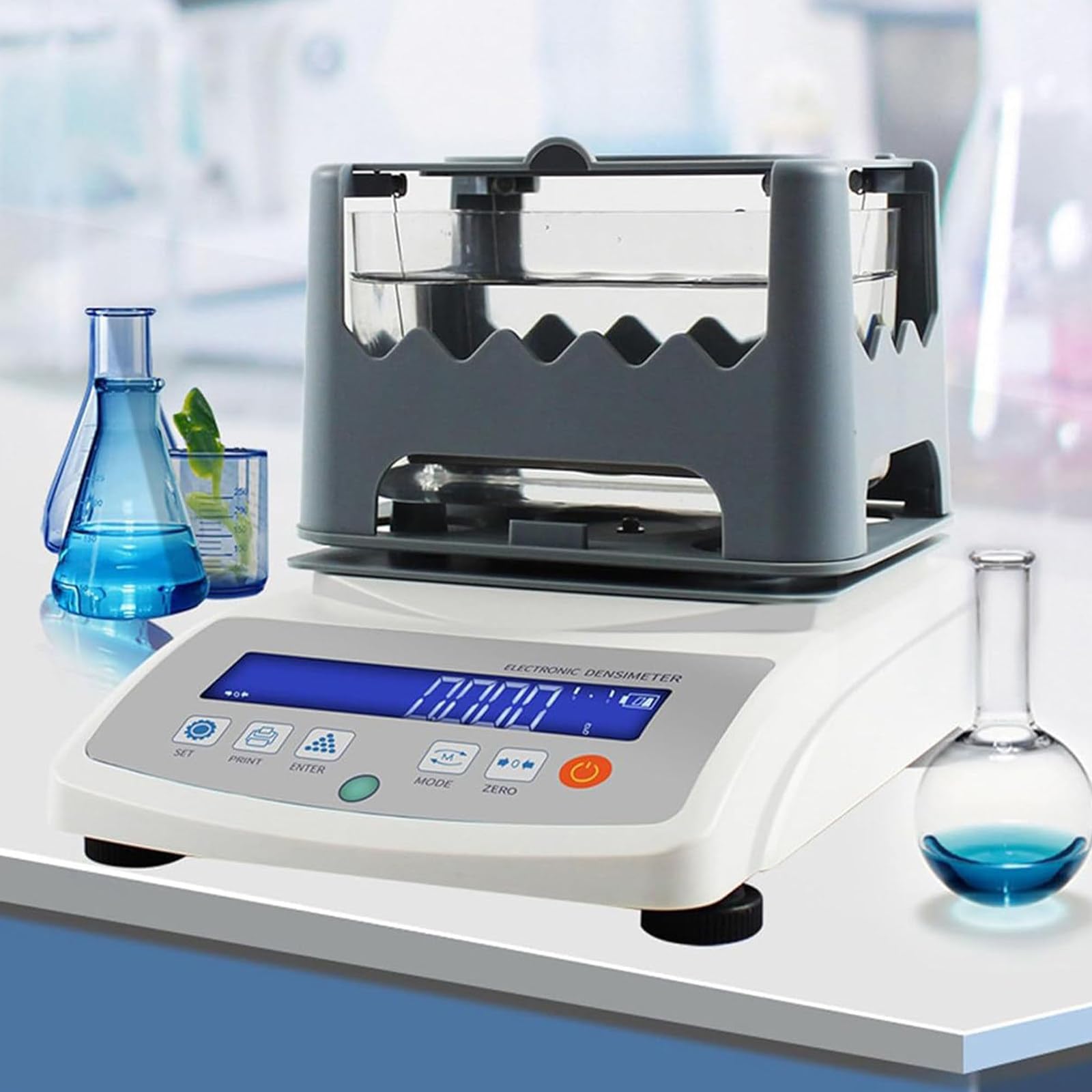 Densimetro elettronico solido, densimetro digitale ad alta precisione 0,001 g/cm3 per testare granuli di plastica e gomma, strumento professionale di densità gravimetrica