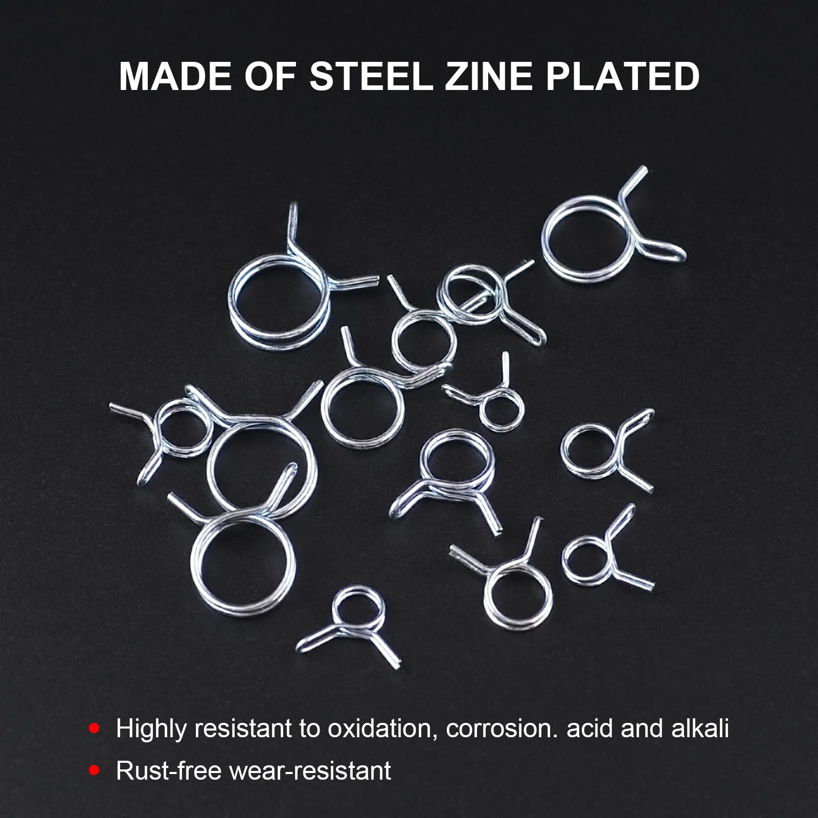 Fascette Stringitubo In Acciaio - Set Da 150 Pezzi In 10 Misure (5-14mm) Per Moto, Auto, ATV - Foto 2