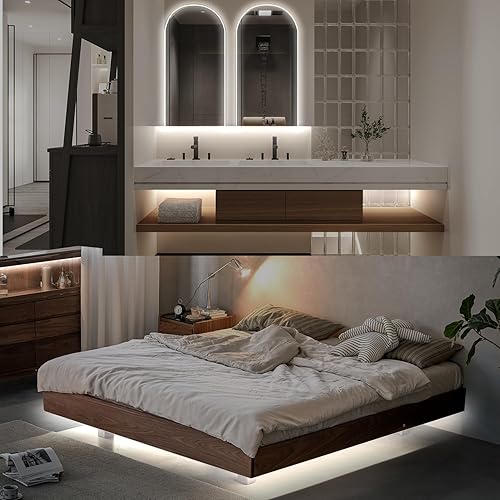 Miniatura 3 de Luz de maquillaje estilo Hollywood, tira de luz de neón de 16.4 pies, luces LED de neón blancas ultra brillantes, para espejo de cuerpo completo,