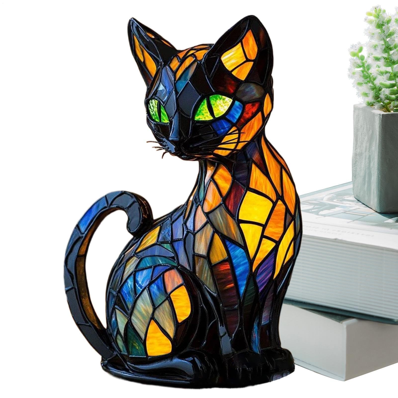 Lampada Notte Gatto Fai Da Te Con Pittura A Diamanti 5D – Luce LED 7 Colori Con Cavo USB Per Decorazione Casa - 2