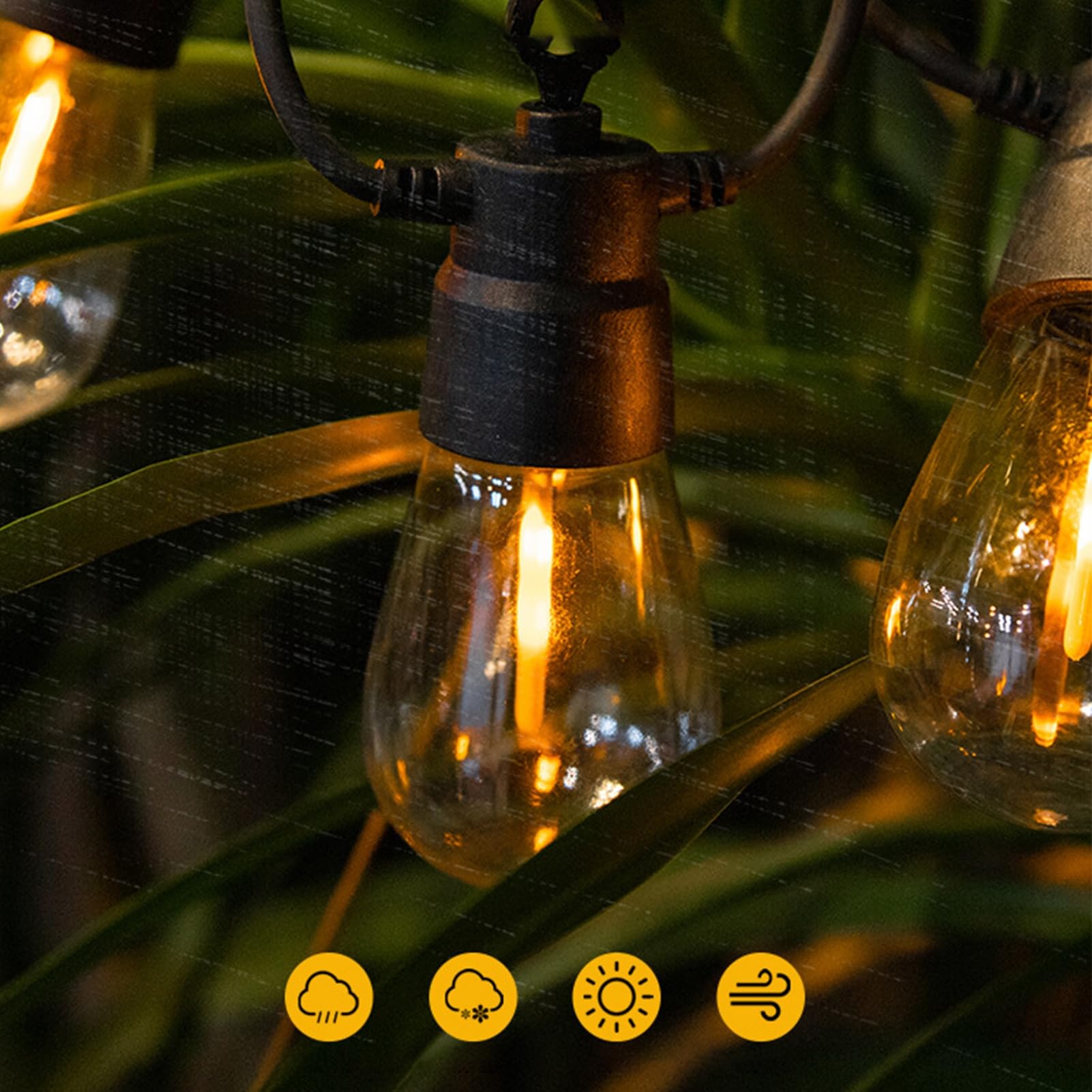 Solar-Lichterkette mit 8 Modi, romantische Atmosphäre, warme Dekoration, Dekoration | Lichterkette Außen Wasserdicht für Terrasse, Garten, Terrasse, Party, Hochzeit, Weihnachten, Party