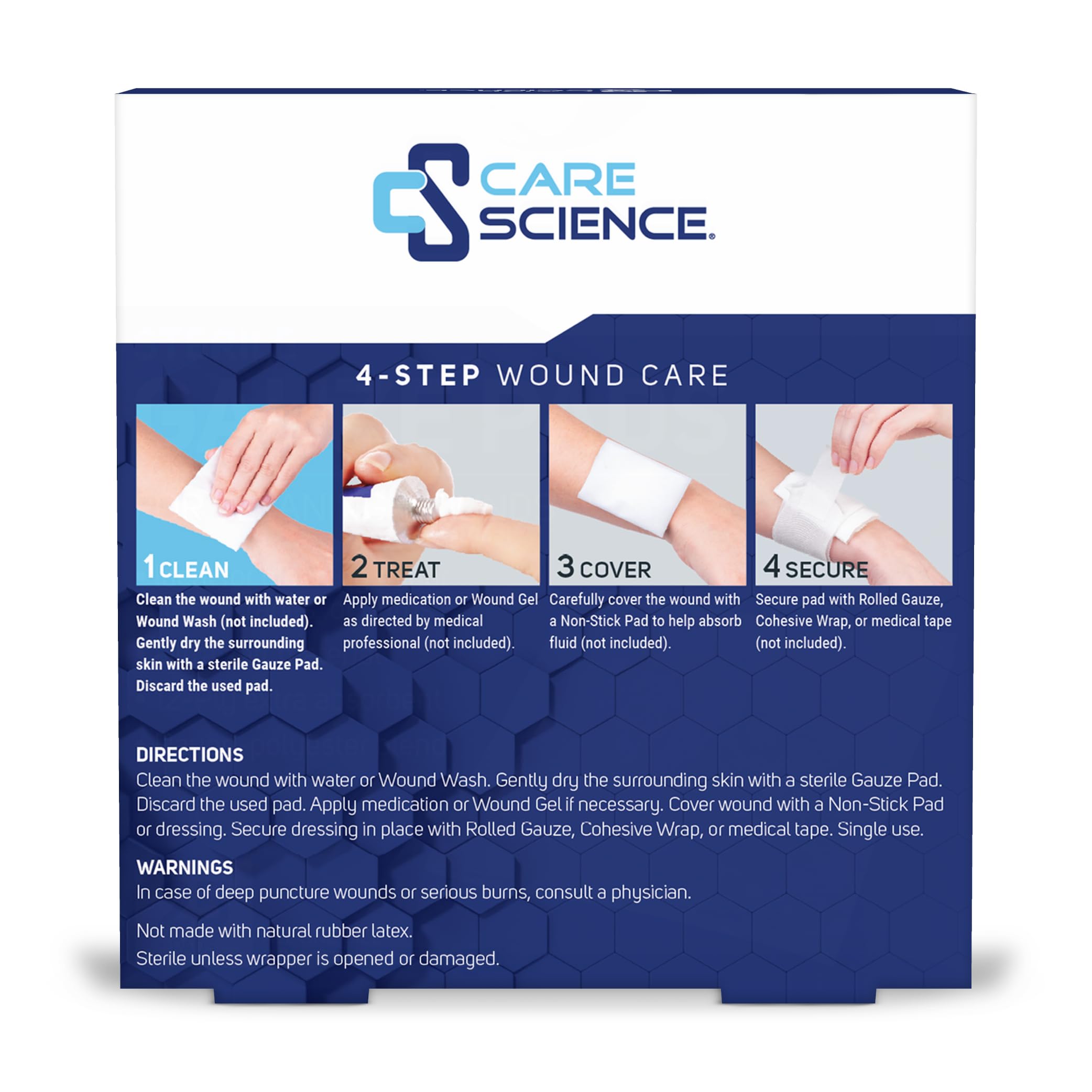 Care Science Gauze Pads - 25 Count -8