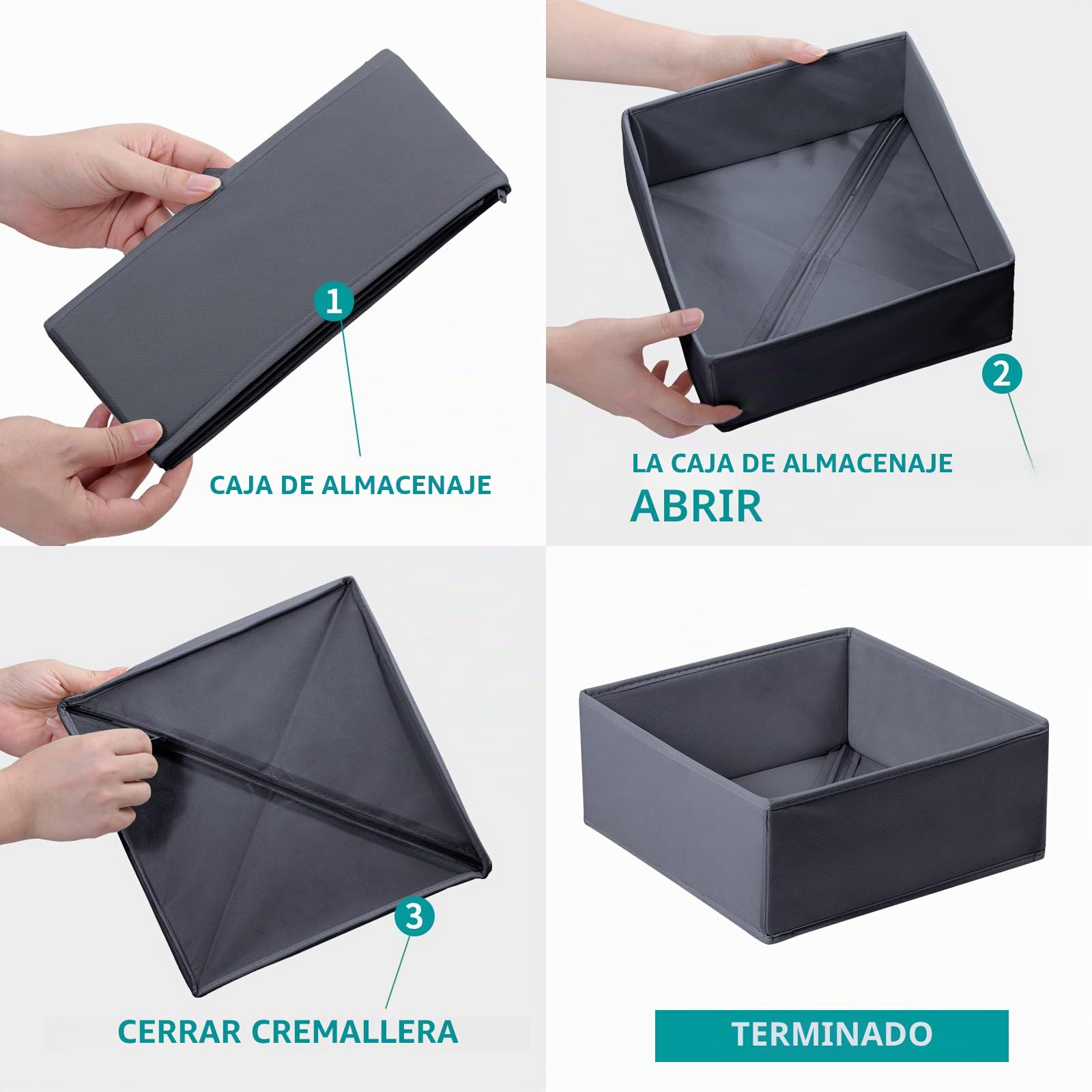 Hemnes Organizador para cajones IKEA (16 Unidades), Color Gris