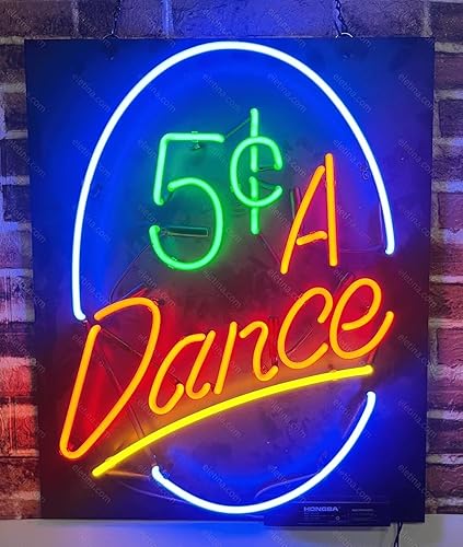 Miniatura 2 de Letreros de neón para decoración de pared 5 Ce nts A Dance Sign Tubo de vidrio de neón