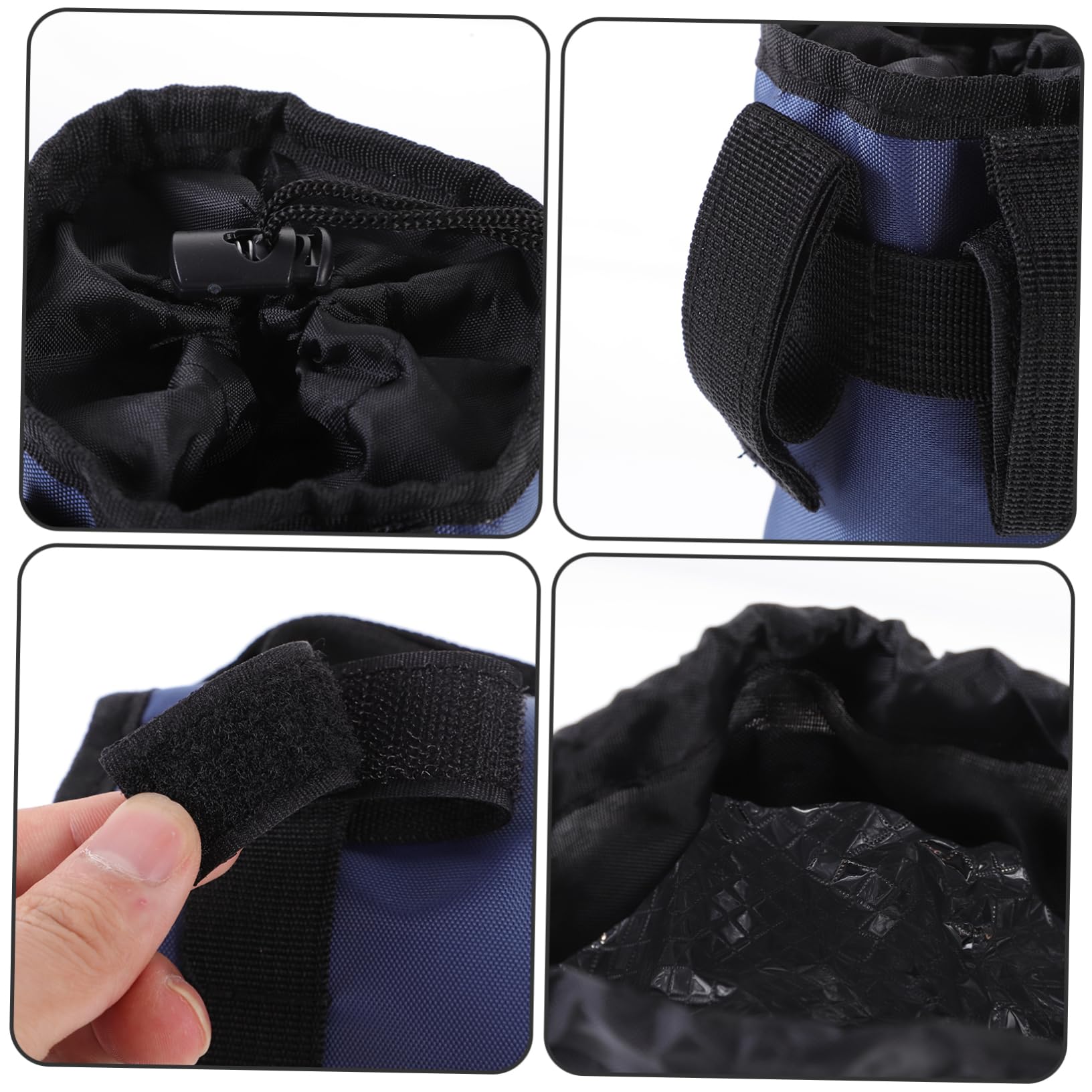 TOYANDONA 4 Piezas Bolsa de Botella de Bicicleta Soporte para hervidor de Bicicleta Ciclismo pava Bolso Portador para Botella de Agua Porta Bebidas para Bicicleta Papel de Aluminio Gris