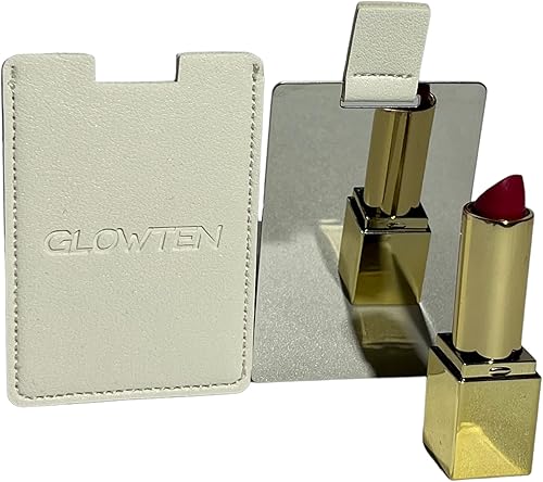 Miniatura 7 de Espejo compacto irrompible de acero inoxidable de mano de viaje cuadrado rosa