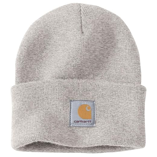 Carhartt Men's Knit Cuffed Beanie, Alabaster Heather, One Size