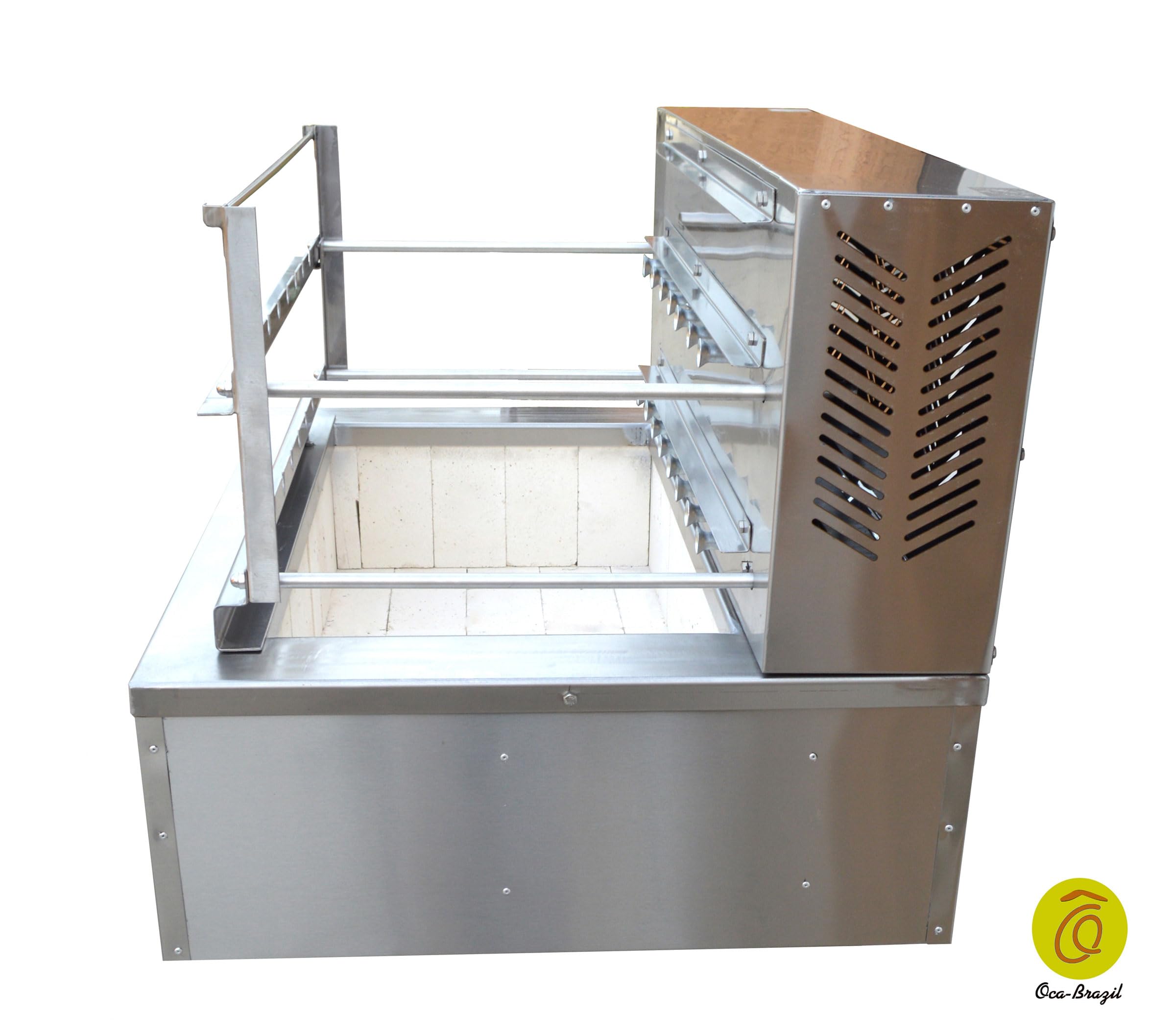 Brazilian Charcoal Grill for BBQ - 15 Skewers - Professional Grade - Countertop - Food Truck