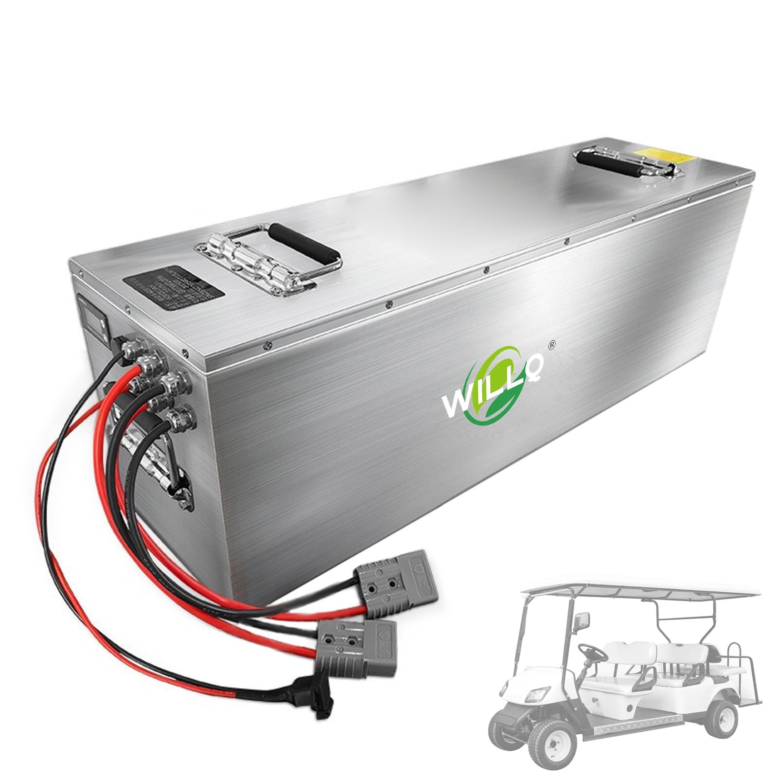 Batterie LiFePO4 Portable 24V 48V 60V pour extérieur 25,6V 51,2V 64V 100Ah 150Ah 300Ah pour Voiture de Golf, Camping-Car, Stockage d'énergie et éclairage d'urgence
