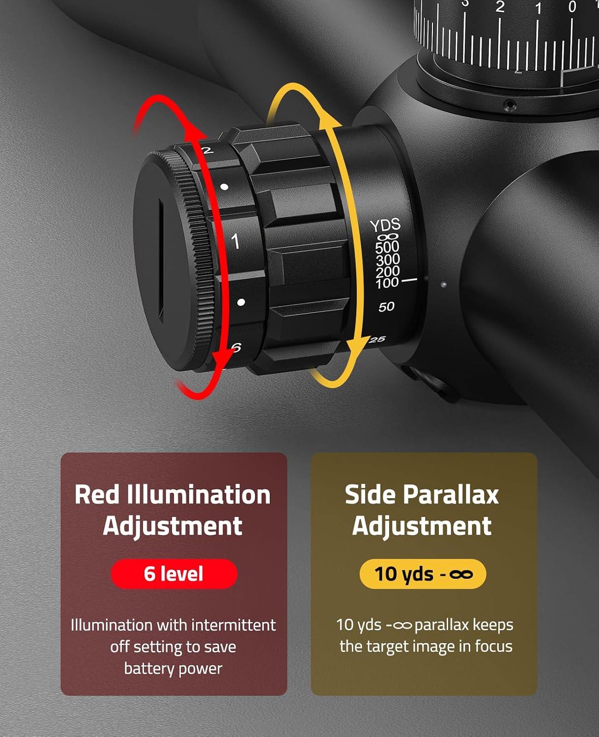 CVLIFE 6-24x50 Side Focus FFP Riflescope with Zero Stop, Illuminated Reticle Hunting Sope, 34mm Tube First Focal Plane Long Range Rifle Scope