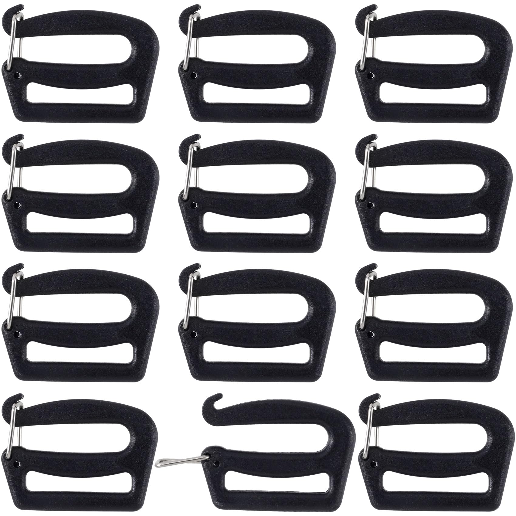 25mm/1inch G Hook Webbing Connecting Buckles Adjustable Plastic Clips Replacement for Backpack Luggage Strap