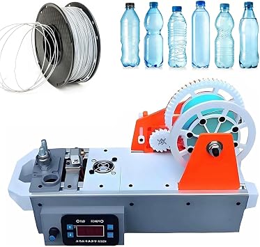 3D Printing Filament Making Machine, Desktop 3D Printer Extruder Filament Maker with Digital Display, Temperature/Speed Adjustable, PET Bottle Recycler for Families B