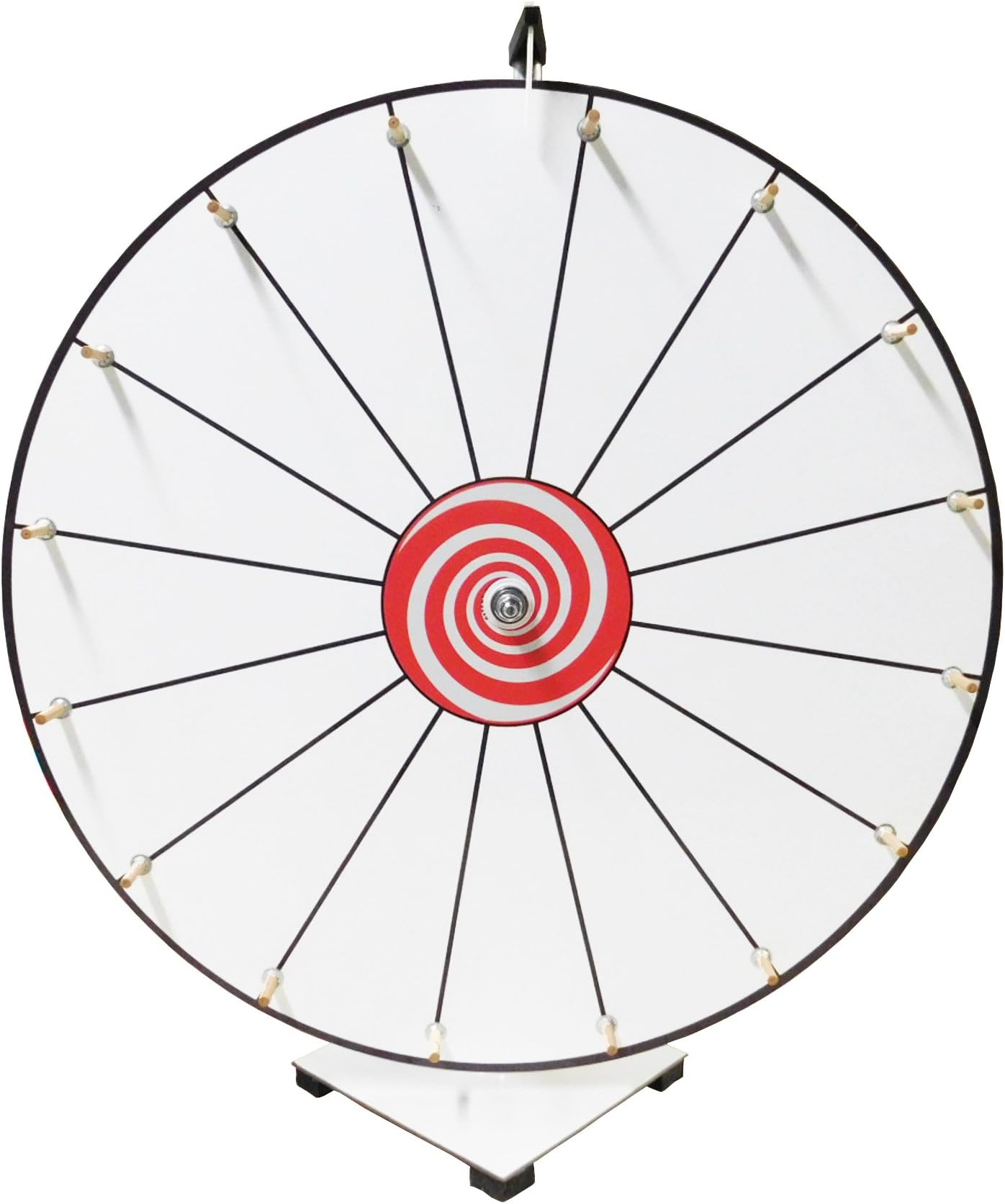 24 inch Prize Wheel White Face Classic Wooden Peg Design