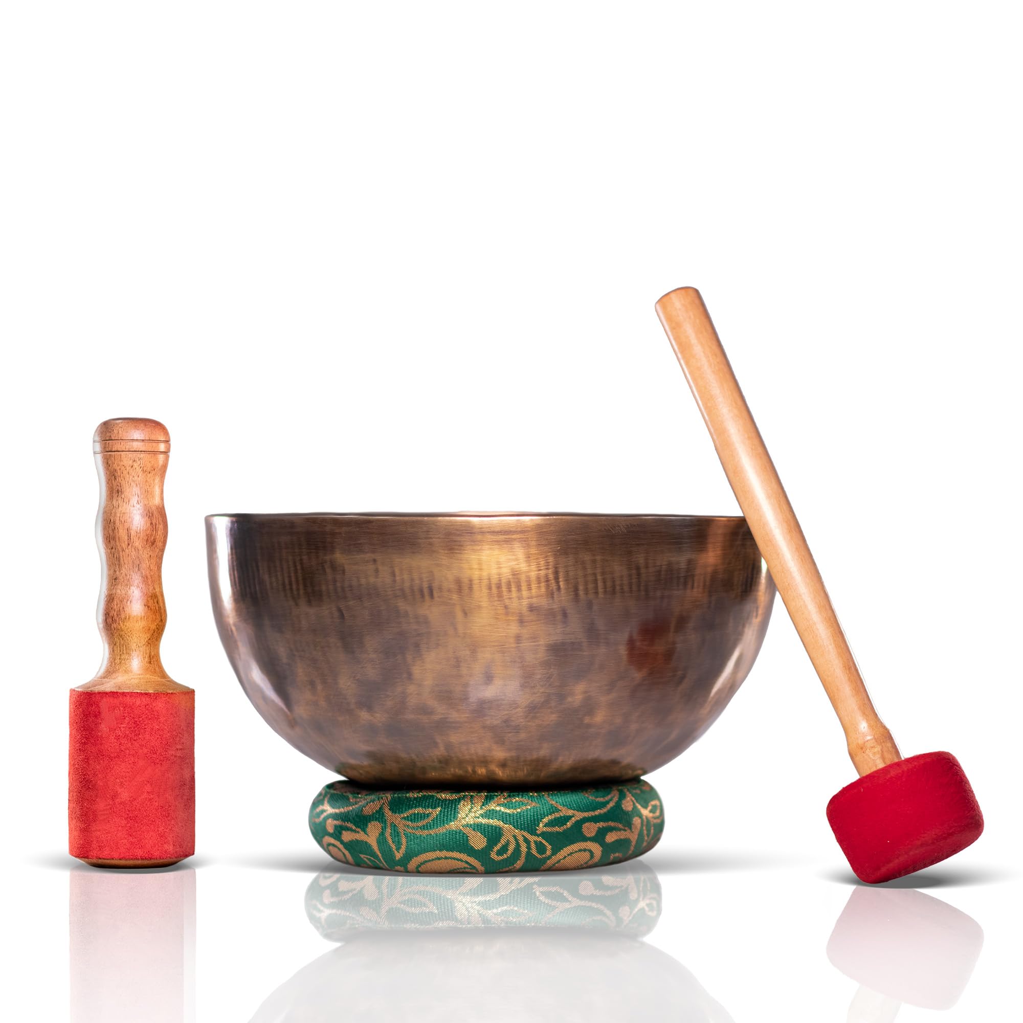 25 cm ręcznie wykonana himalajska misa dźwiękowa, ręcznie bita przez rzemieślników nepalskich, aby stworzyć magiczne odcienie Shambhala Arts & Handcrafts.
