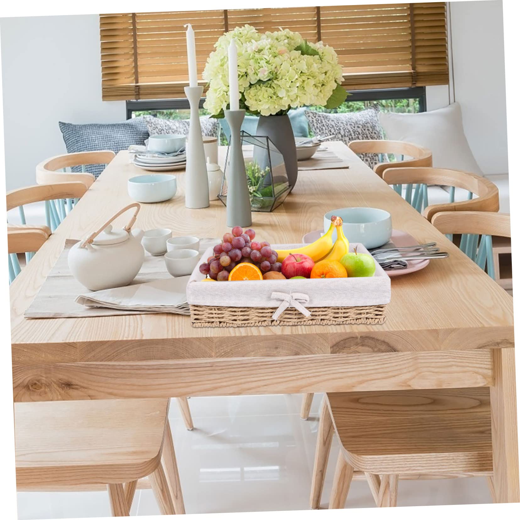 ARTIBETTER Organizzatori Intrecciati in Rustico 4 Pezzi per Pane e Snack con Design Aperto Ideali per Uso Casalingo