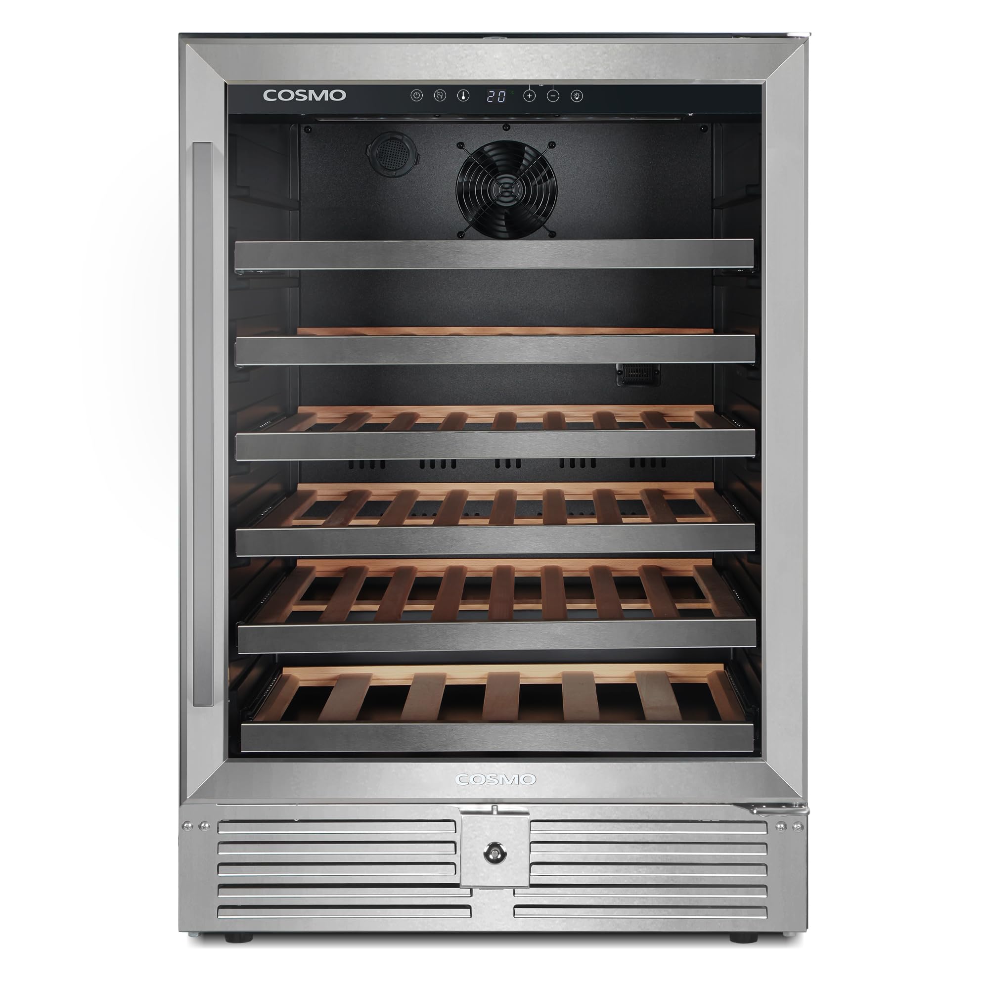 24 in. Lumin Coll 52-Bottle Single Zone Wine Cooler, LED, Stainless Steel
