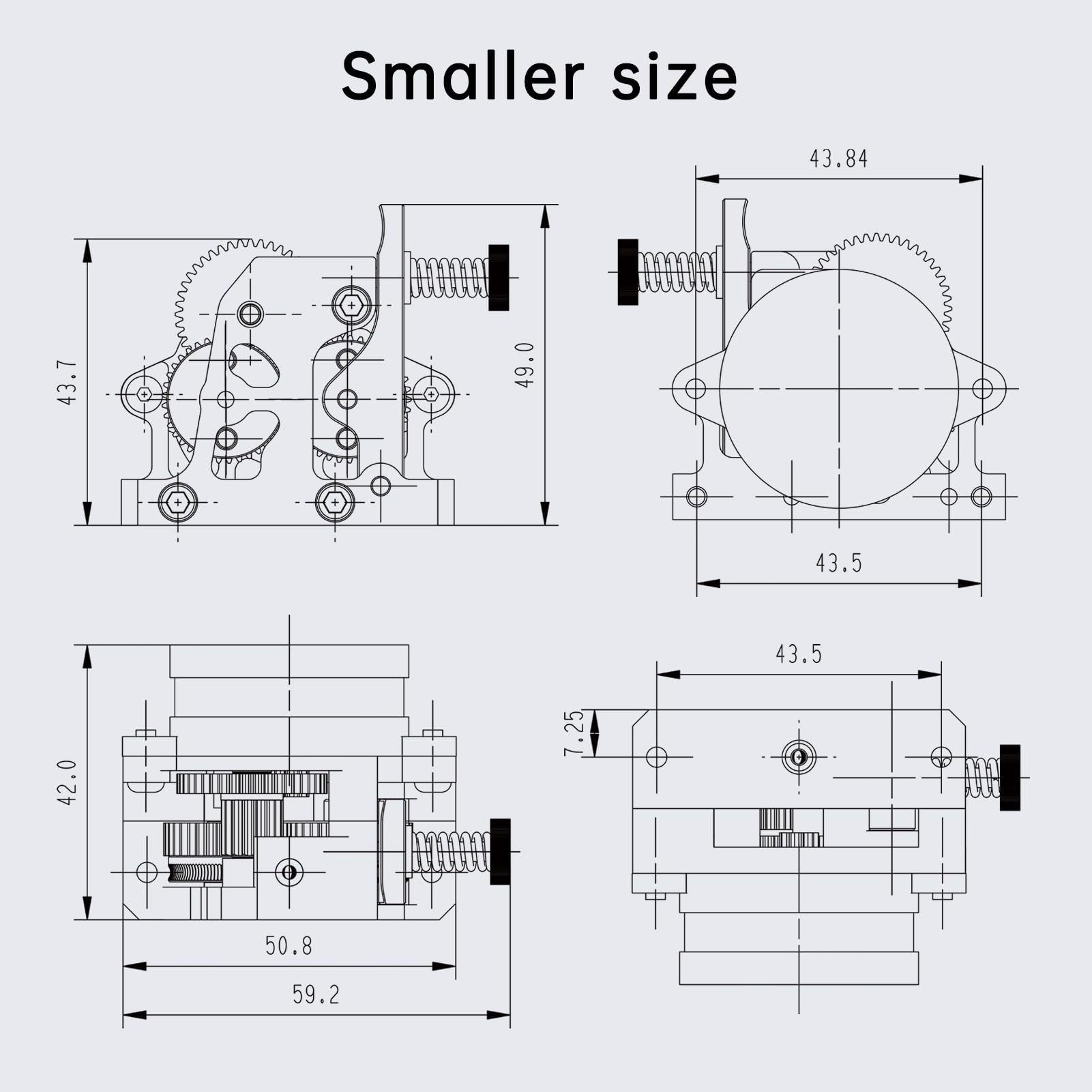 Engranaje grande superligero HGX-LITE extrusora de acero endurecido compatible con Voron, Ender 5 Series, Ender 3 V2/Pro CR10 CR10S y otras impresoras 3D DIY