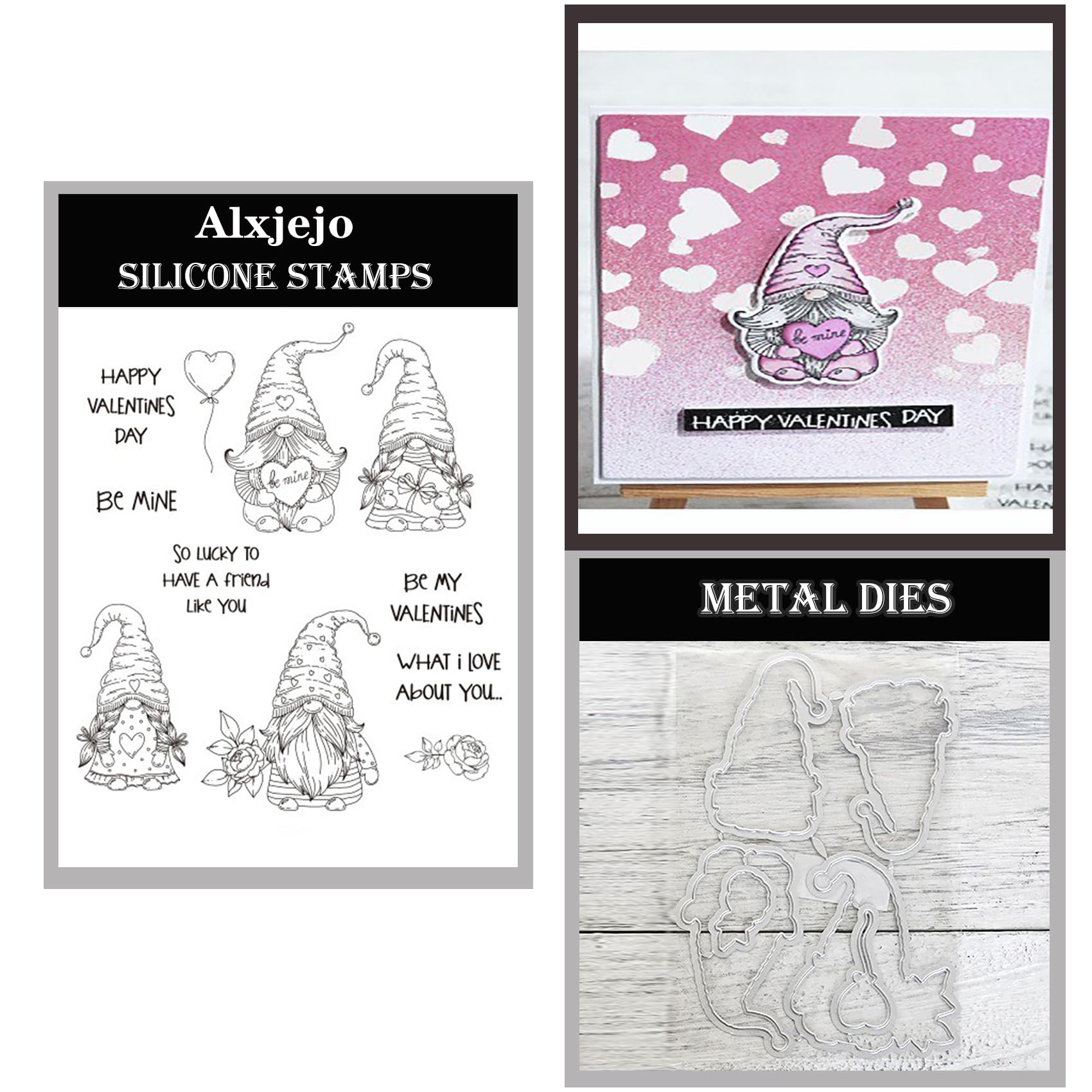 Alxjejo Cutting Dies and Stamps Set 2024-2025-2026,Stamps and die for Card Making for DIY Birthdays, Thanksgiving Day, Valentine's Day, Scrapbooking, Art Craft, Festivals Greeting Card Album