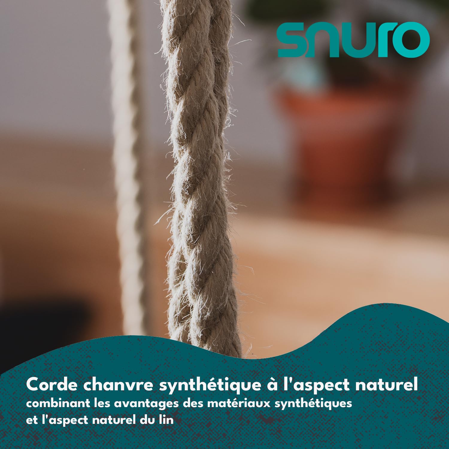 Corde de Chanvre Synthétique (10mm, 50M) - épaisse, torsadée, Aspect Naturel - Loisirs, Sport & Décoration - Charge de Rupture 830kg
