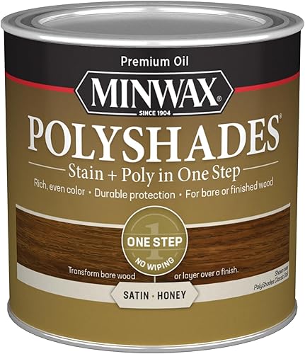 Minwax PolyShades - Miel, satén, media pinta 213964444, sin tamaño