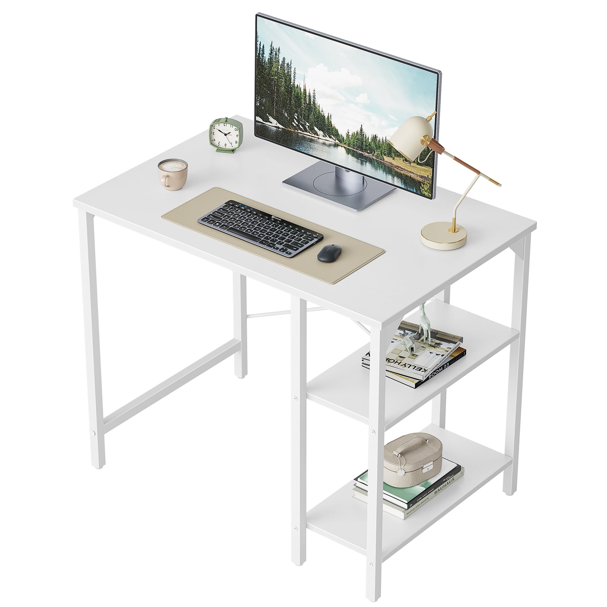 Snapklik.com : CubiCubi Small Computer Desk, 35 Inch Home Office Desk