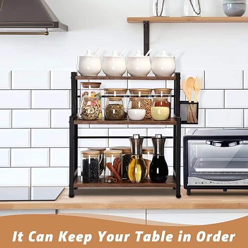 Miniatura 3 de Love's fengfang 3-Tier Spice Rack Organizer with Wire Basket,kitchen countertop organizer,spice rack countertop,seasoning rack,Seasoning Rack