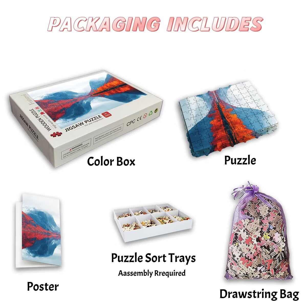 Puzzle 1500 sztuk krajobrazy, drewniane puzzle górskie, klasyczne wyzwanie puzzle dla całej rodziny, zabawki puzzle litery na plecach, oryginalne prezenty dla mężczyzn -2357