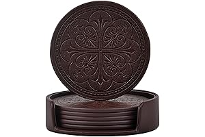 Modern and Sleek Leather Coasters - A Touch of Sophistication for Your Home