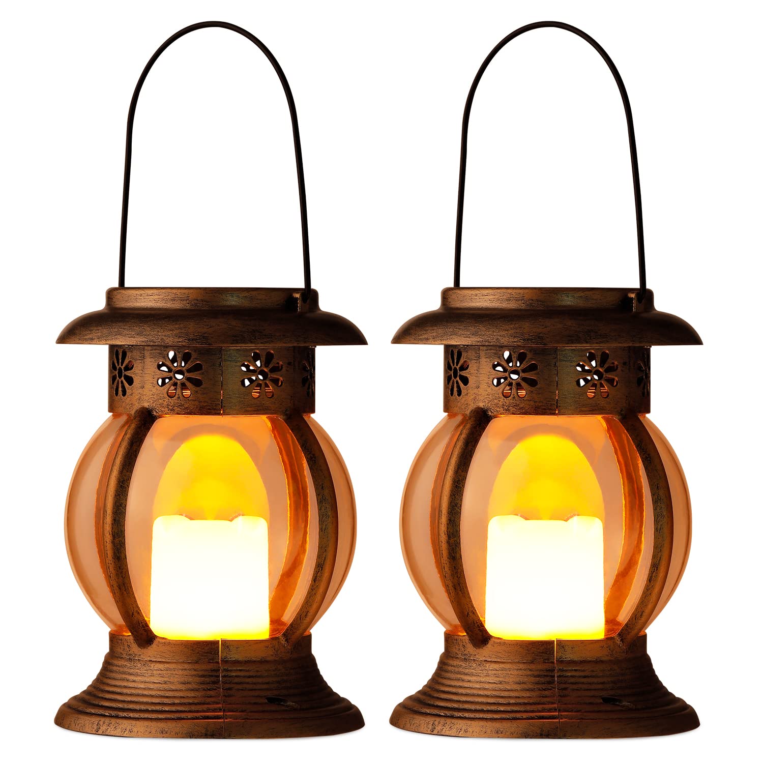 Buy Outdoor Solar Lanterns Waterproof Garden OxyLED 2 Pack 12.6 Inch