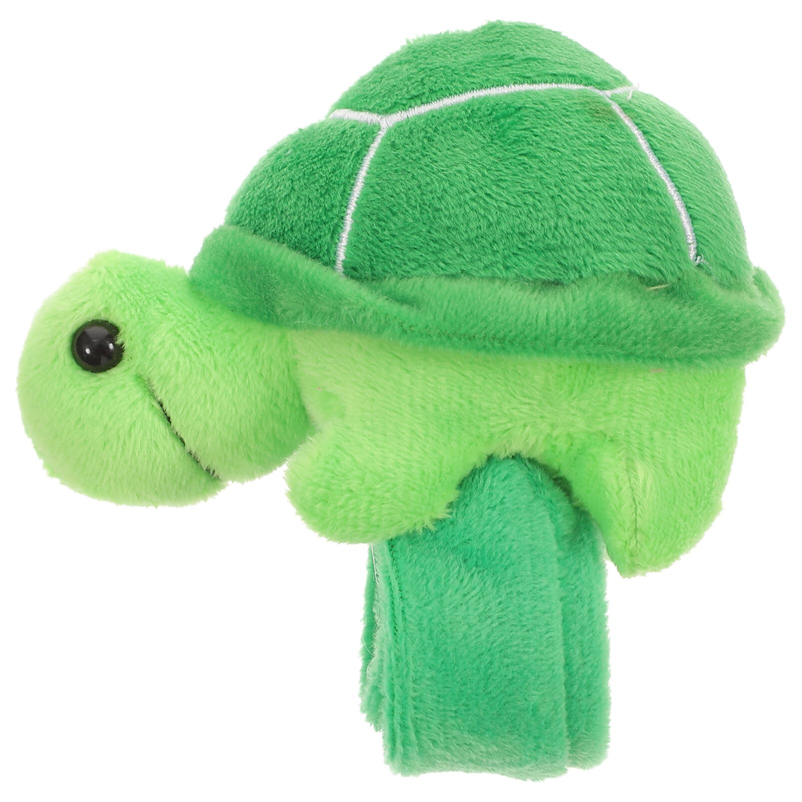 jojofuny Animals Slap Bracelet Plush Turtle Snap Bands Soft Fluffy Slap Wristband Stuffed Animal Snap Bracelet Plush Hug Slap Wristband for Birthday Party Favors Supplies Green