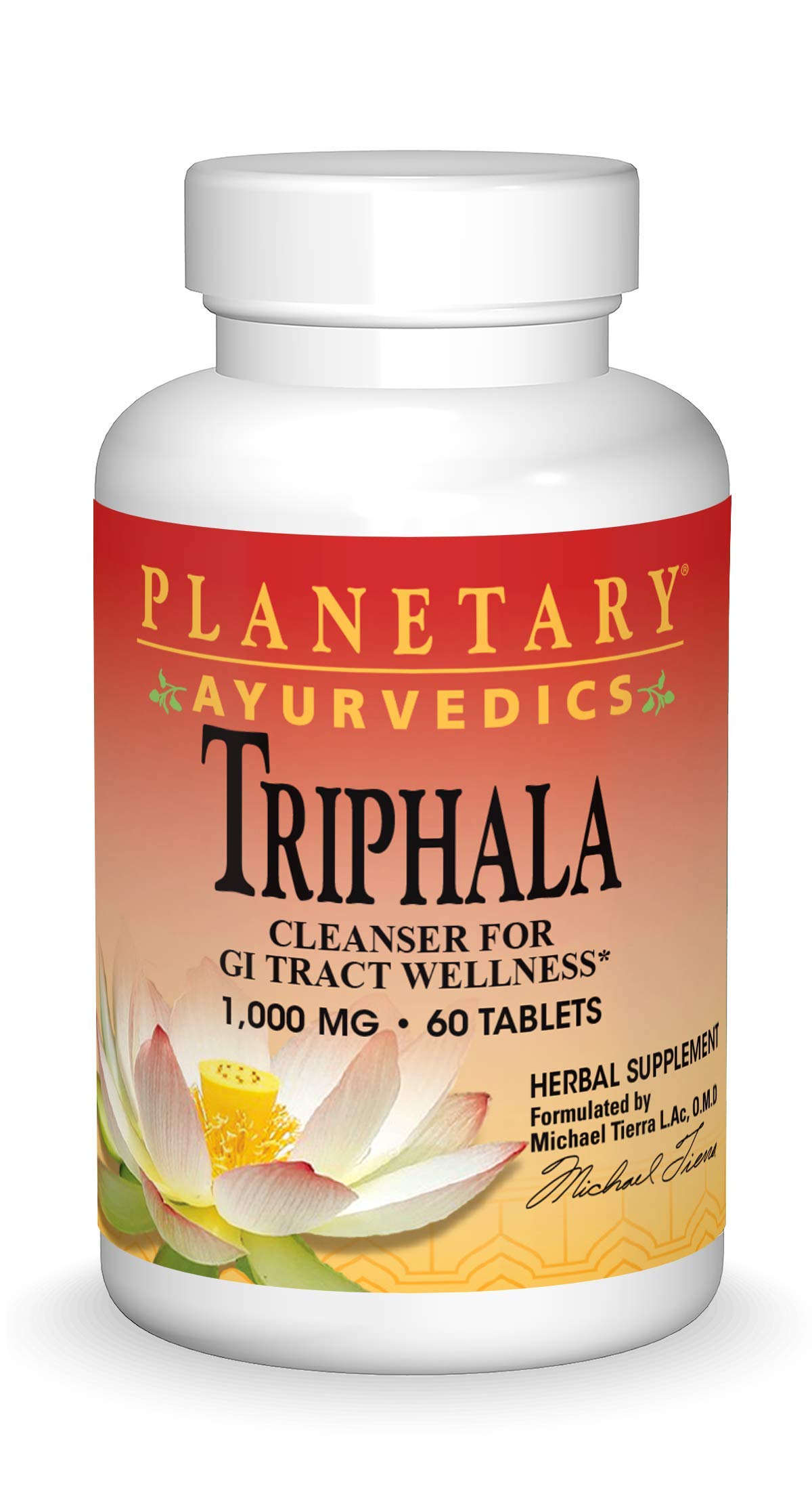 Planetary Ayurvedics Triphala 1000mg GI Tract Wellness & Cleanse - Powerful Herbal Supplement - Balance & Detox Digestive Support Rejuvinate & Regularity - 60 Tablets