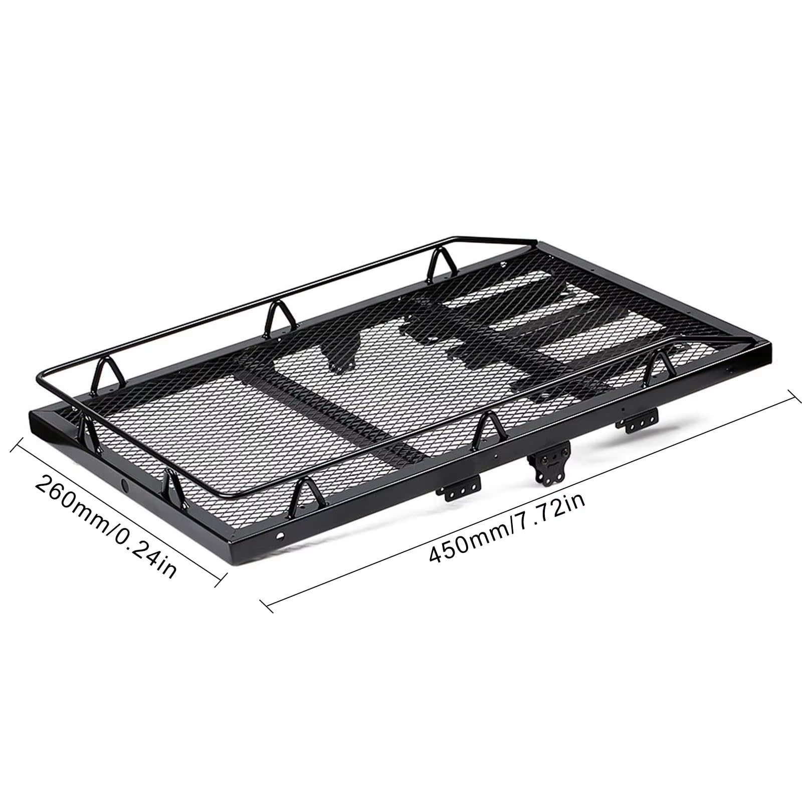 para Axial para SCX10 90046 AXI03007 para TRX-4 para MST para Redcat 1/10 RC Car Crawler 450 * 260MM Remolque Metal Piezas De Reparación De Automóviles Control Remoto Piezas