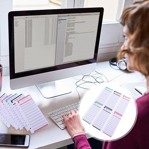 Miniatura 3 de NUOBESTY 20 hojas de presupuesto, carpetas A6, para rastreador de gastos, organizadores de dinero con agujero para sobres de efectivo, libro mayor,