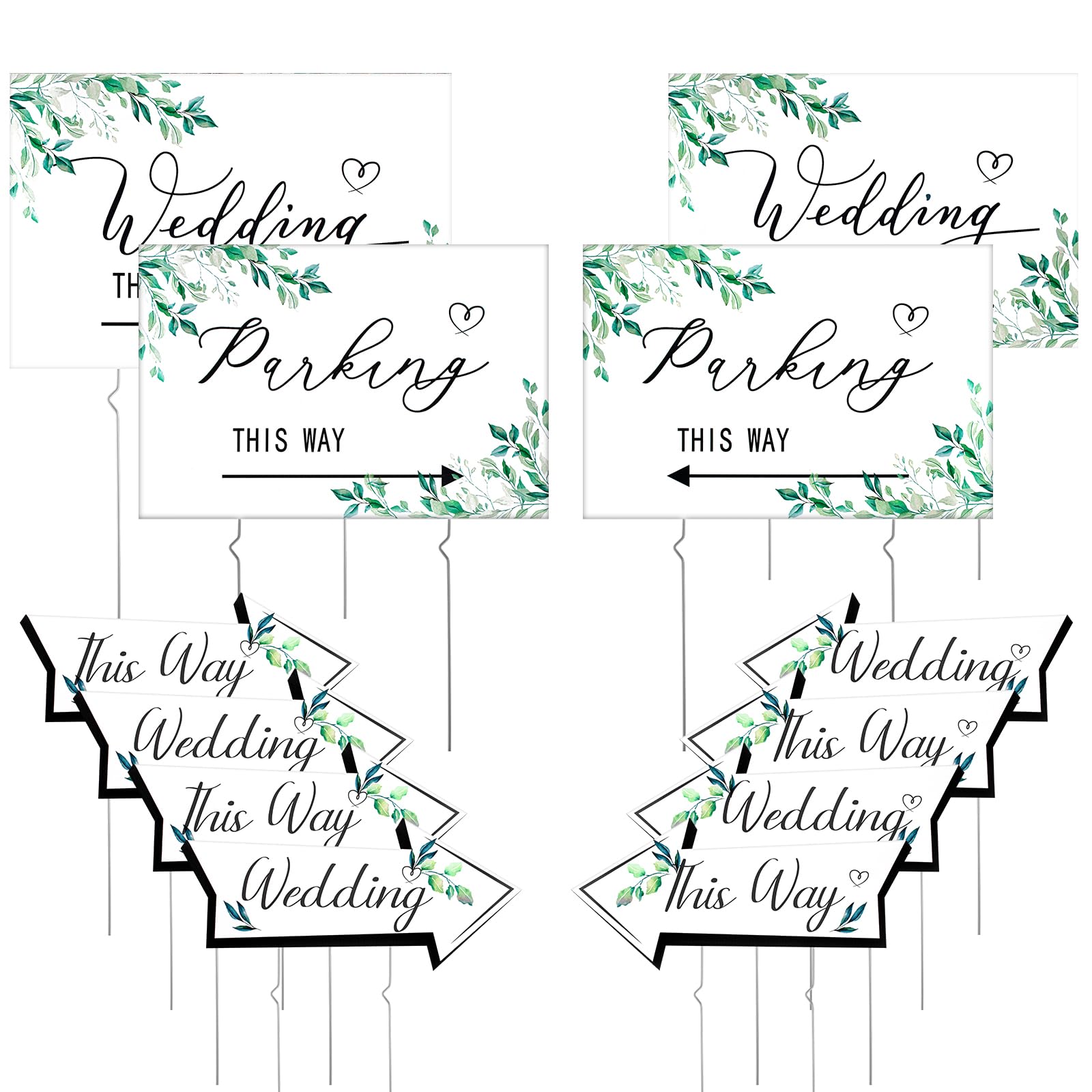 Snapklik.com : Wenqik 10 Pcs Wedding This Way Directional Parking Signs ...