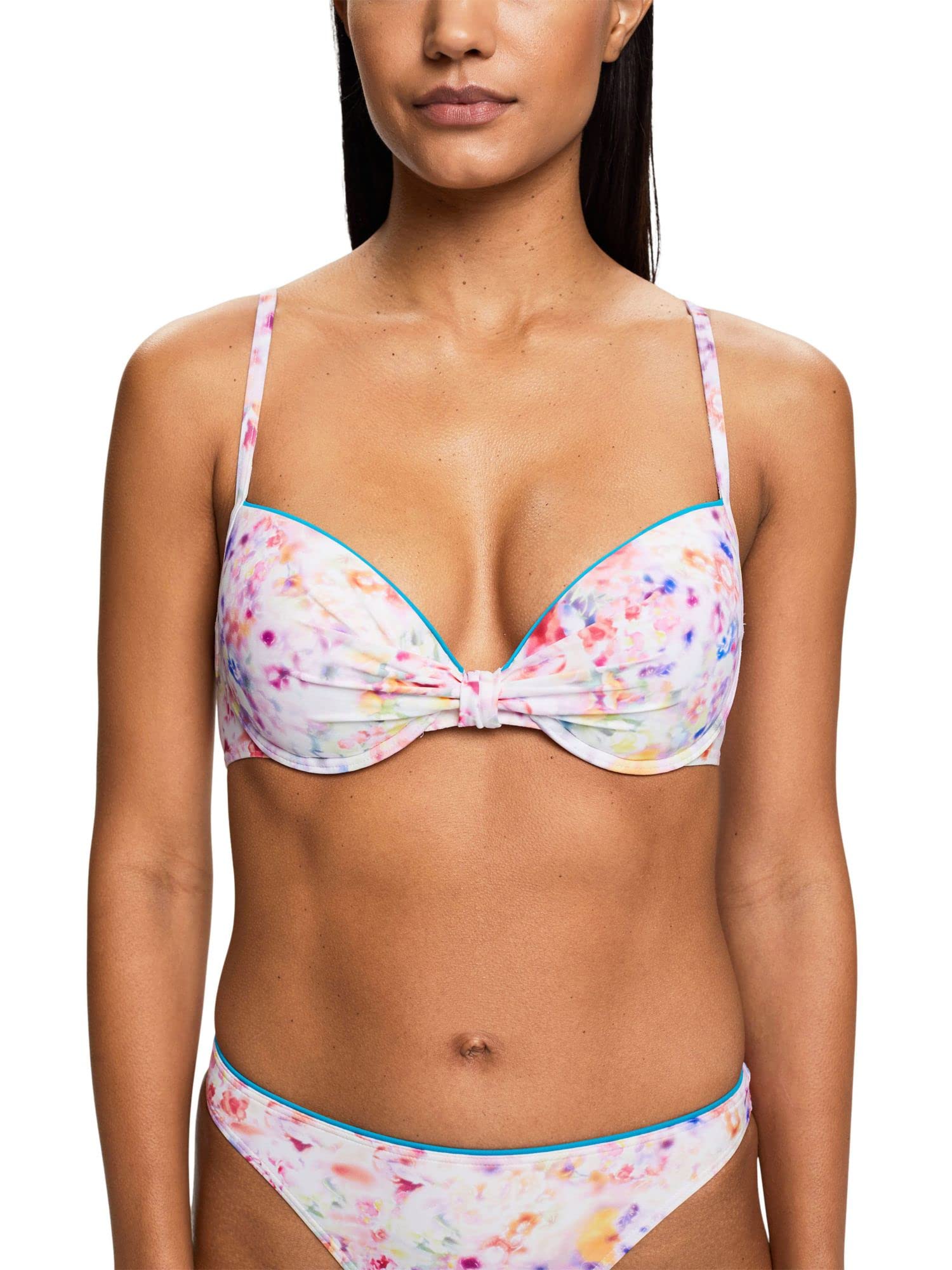 ESPRIT Women's Greenfield Beach Rcs Push Up Bikini, Teal Blue 3, B UK