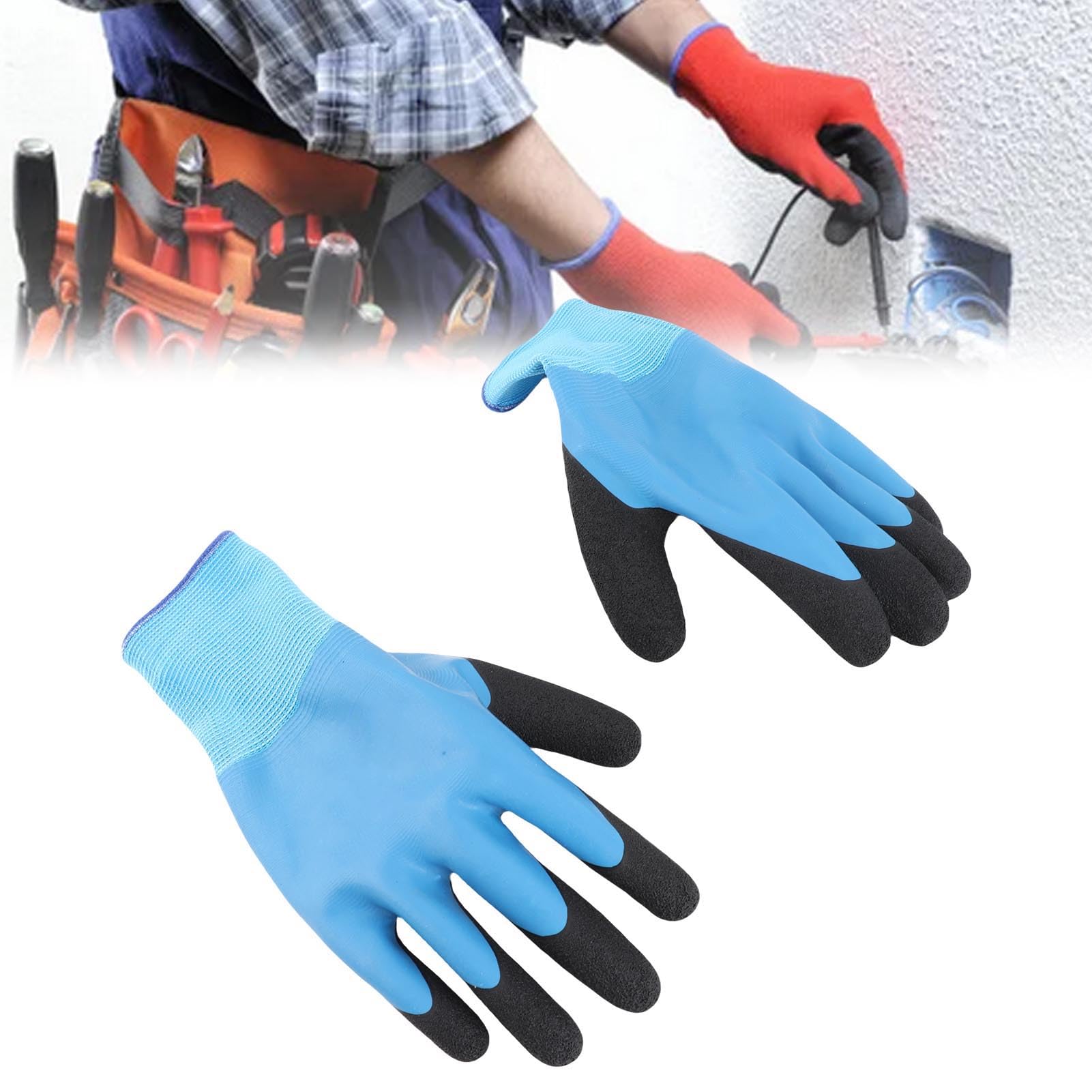 Geïsoleerde Handschoenen 1000V Voor Elektriciens - Hoge Spanning Bestendige Werkhandschoenen Waterdichte Rubberen Handschoenen Met 360 Isolatie Professioneel
