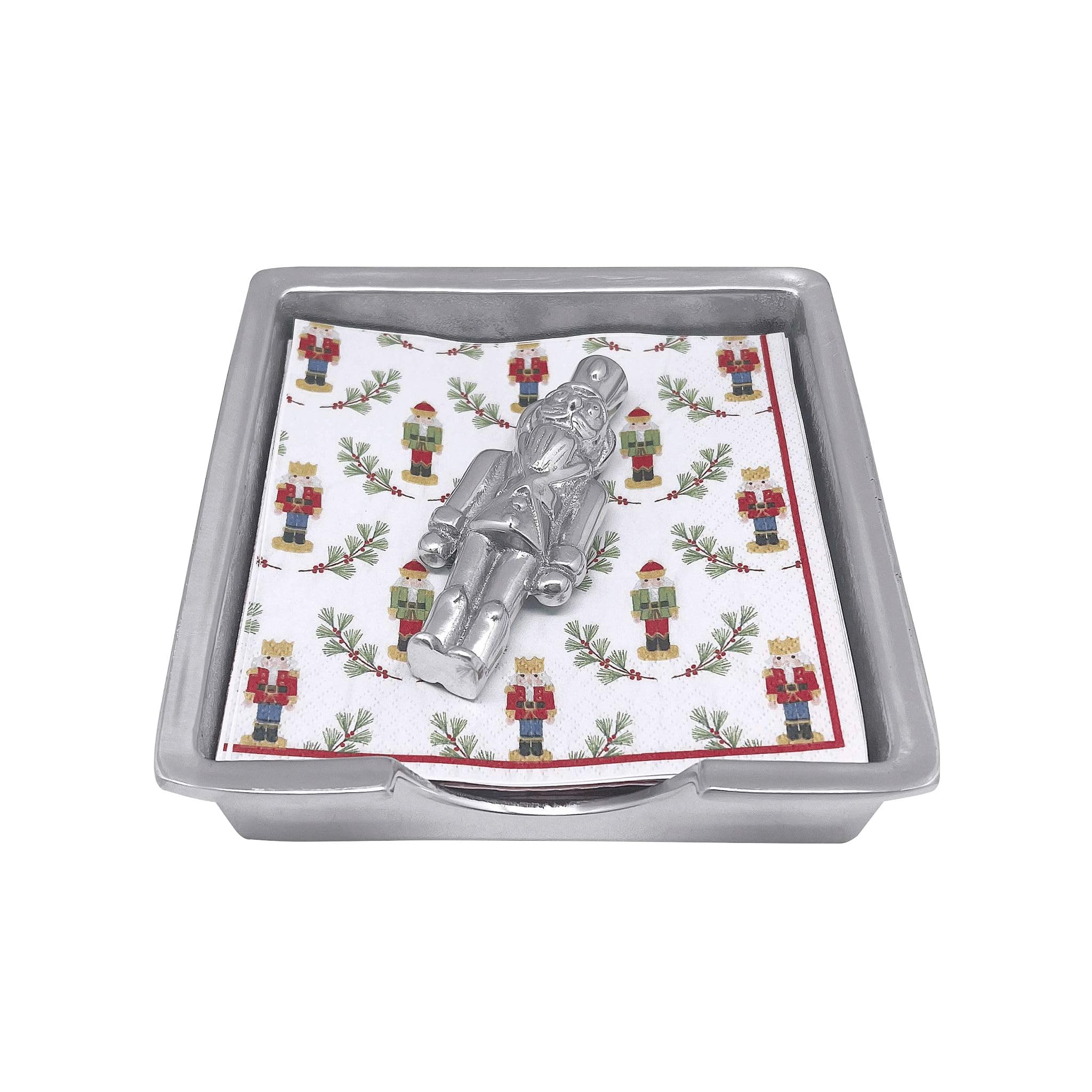 Casse-noisette Mariposa 2681-C : élégant porte-serviettes argenté en aluminium brillant