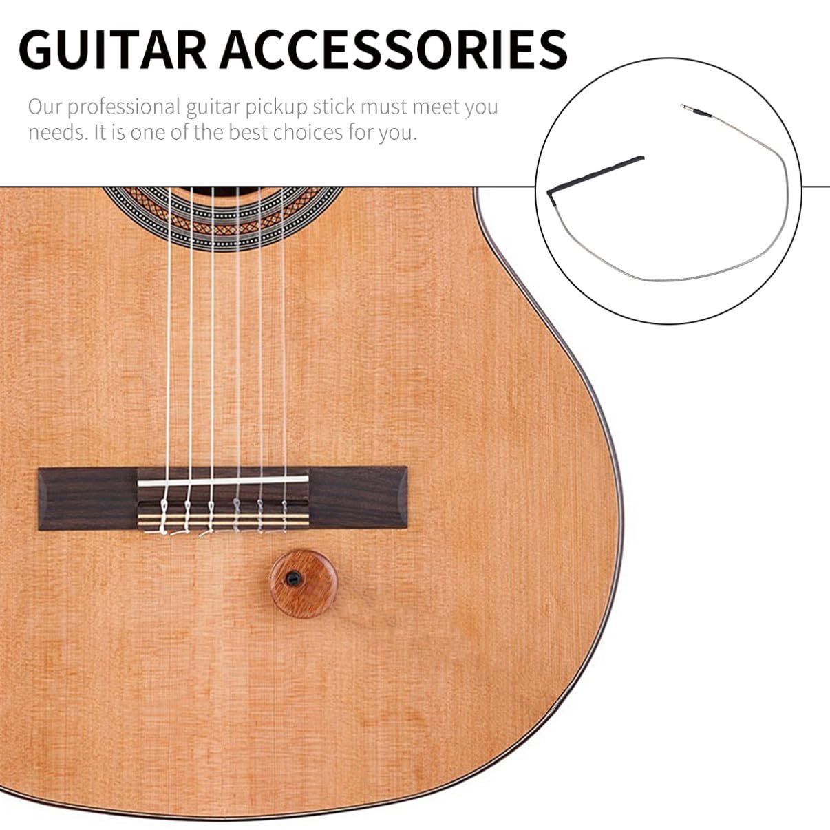 1 Szt Ludowy Pick-up Gitary Akustycznej Gitara Akcesoria Do Gitary Akustycznej Części Instrumentów Muzycznych Części Gitarowe Odbiór Pod Siodłem Do Ballada Metal Twardy Pręt