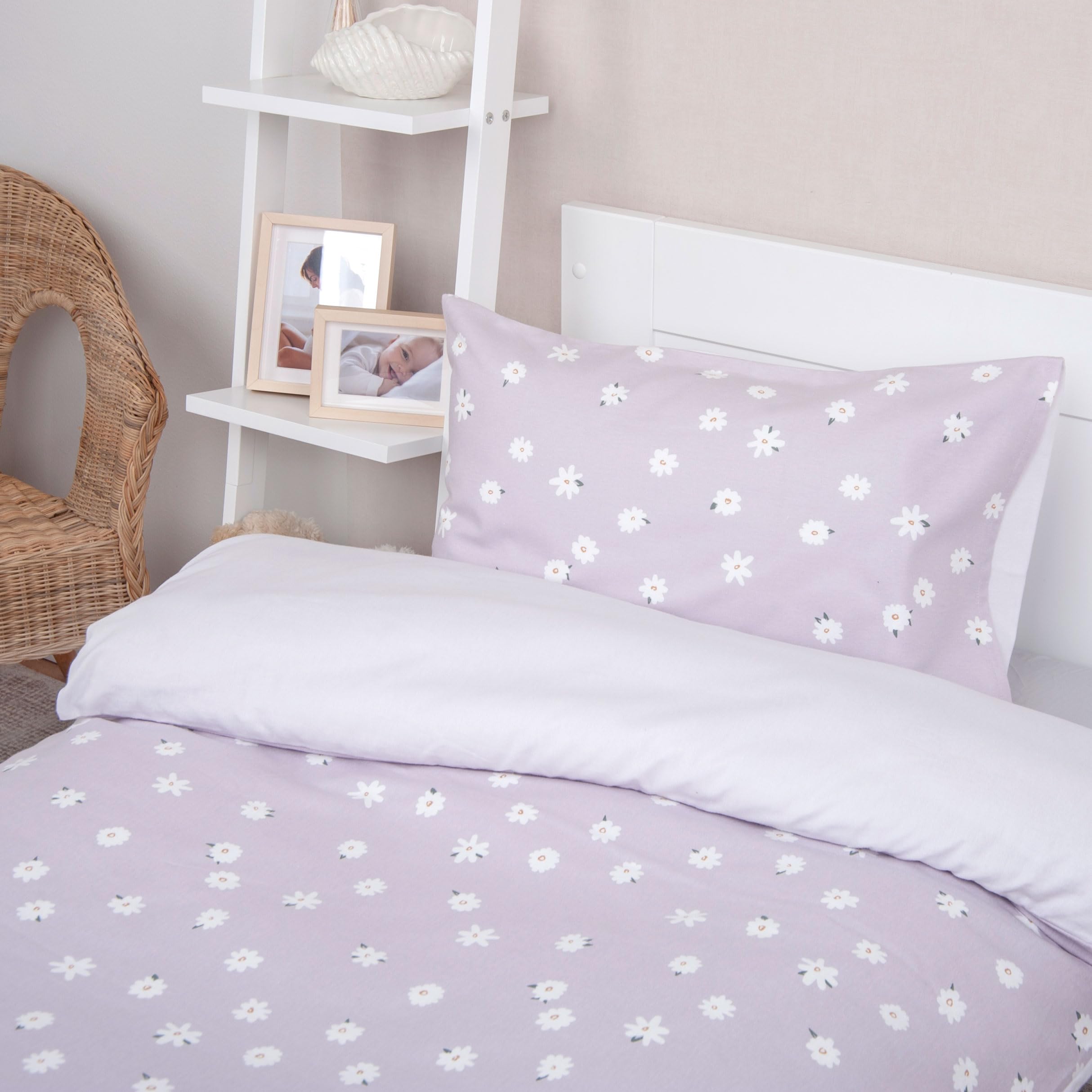 Juego De Ropa De Cama Para Bebé - Funda Nórdica 100x135 Cm Y Funda De Almohada 40x40 Cm, 100% Algodón, Con Cremallera Suave