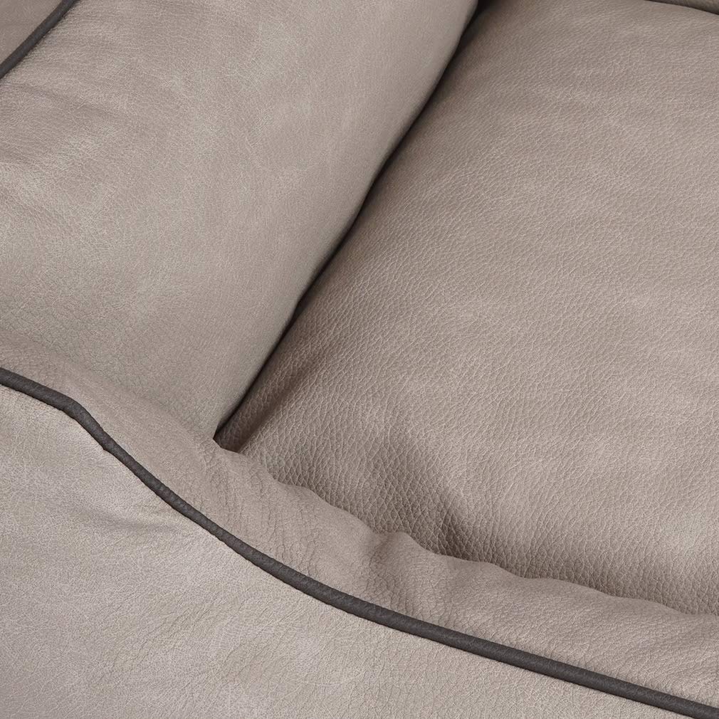 Knuffelwuff 14124-007 Scottsdale XL - Cama para Perros (Piel sintética, 105 x 75 cm), Color Gris Claro