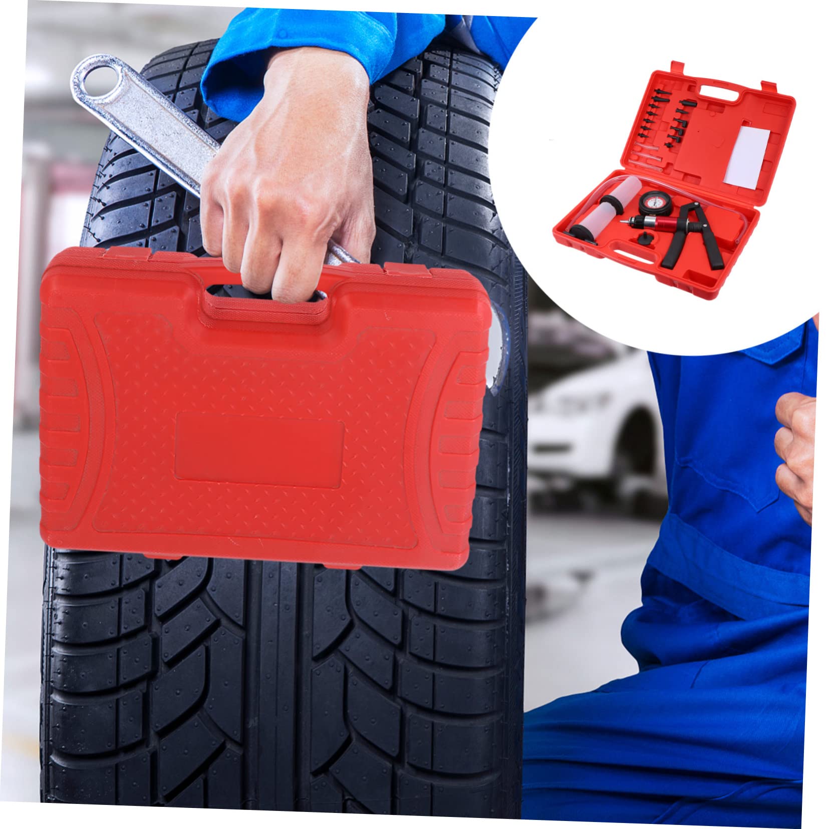Ciieeo Bomba De Líquido De Frenos Manual para Coche Kit De Purga De Frenos Bomba De Vacío Herramienta para Purgar Líquido De Embrague para Mantenimiento De Vehículos