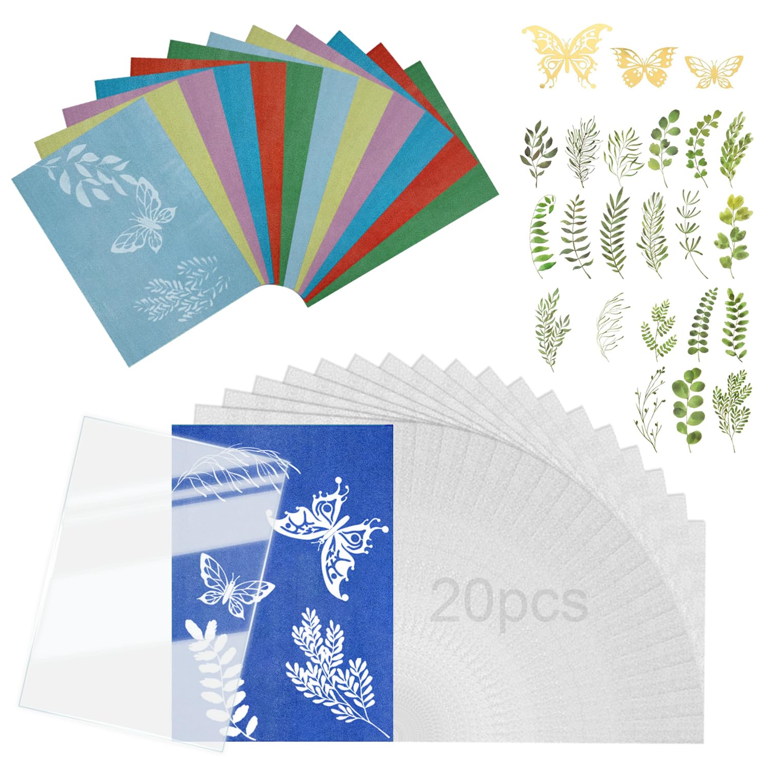 Milaosk Kit Cyanotype 25 Pièces A5 - Papier Impression Solaire Pour Enfants Et Adultes Activités Créatives Enfants
