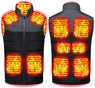 generic Heated Vest for Men Woman, Electric USB Warmer Jacket with 11 Heating Zones, Lightweight Heated Gilet, for Fishing Hunting
