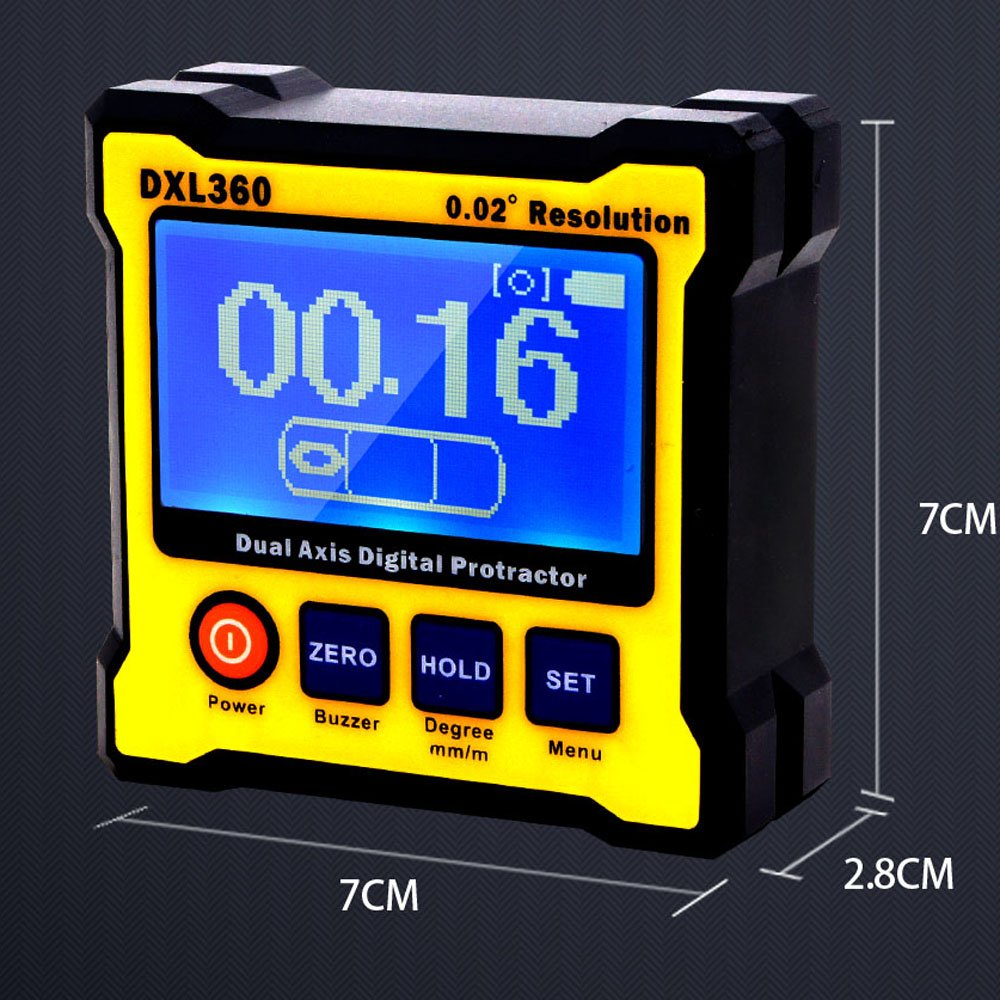 DXL360 Laser Level Instrument Cyfrowy wyświetlacz Kątomierz Precyzyjny dwuosiowy cyfrowy poziom lasera