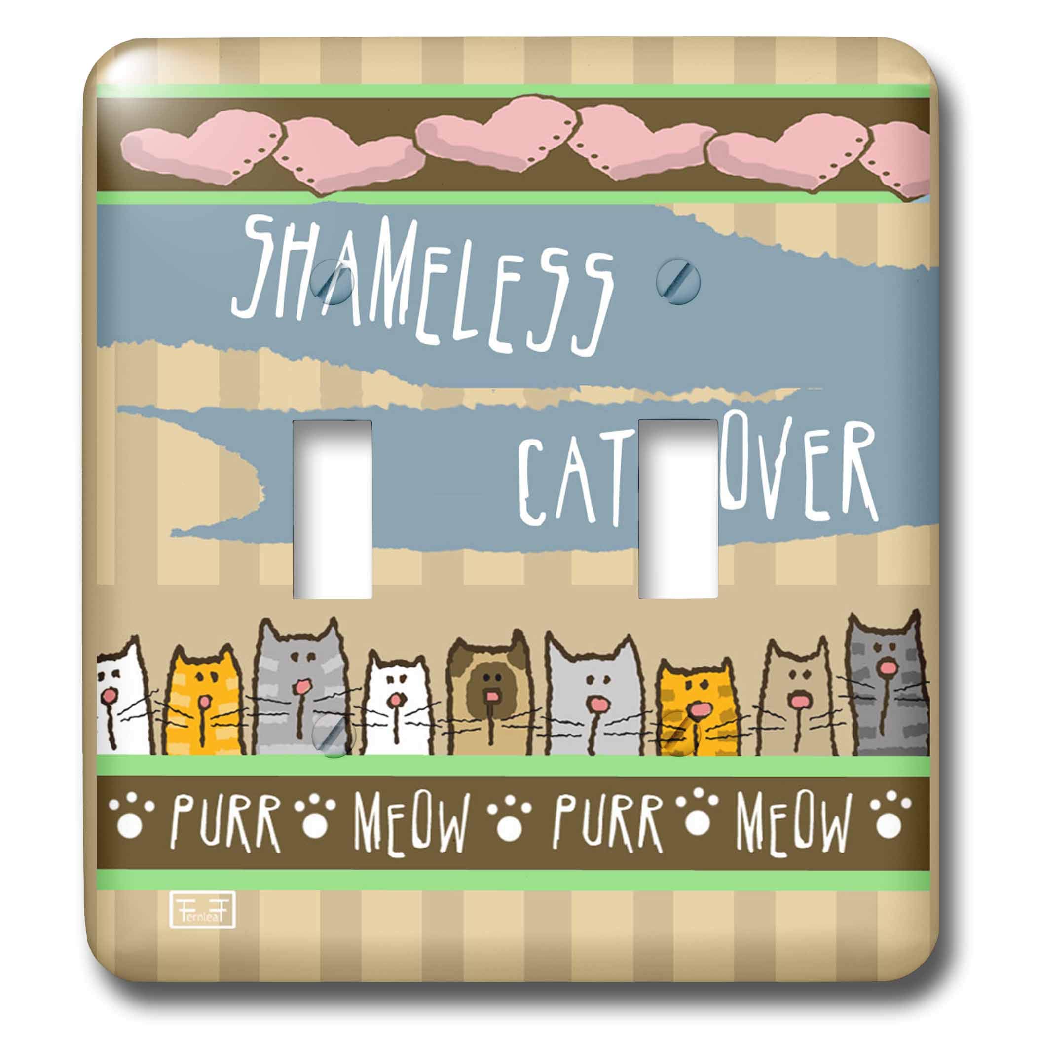 Interruptor doble decorativo de gatitos para dar un toque folk a tu salón o dormitorio