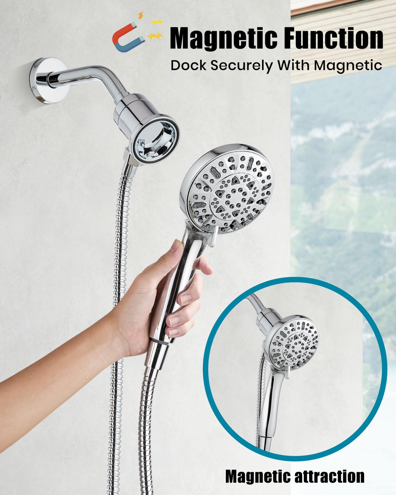 Brassqueen Shower Faucet Set - 6 Spray Modes -3